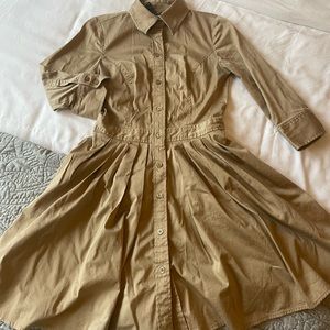 Pleated shirt dress